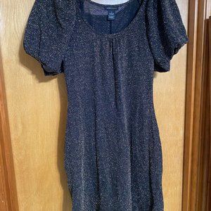 BCBG black and gold mini dress